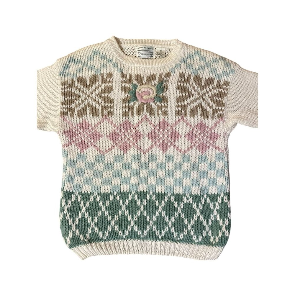 Vintage Shenanigans Sweater Womens M Used Knitted by Hand - Picture 6 of 16